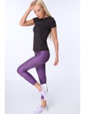 Sports leggings with purple patterns MR15285 - Online store - Boutique